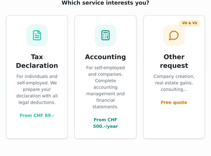 Starting point: choose Tax Declaration.